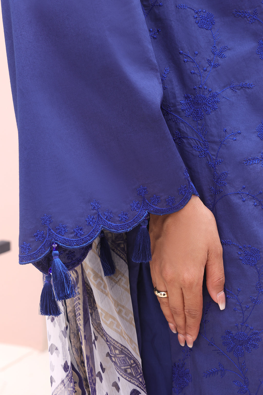 Zellbury | Unstitched 3 Piece Cambric | Embroidered Shirt Dupatta - 0604 - House Of Zarish
