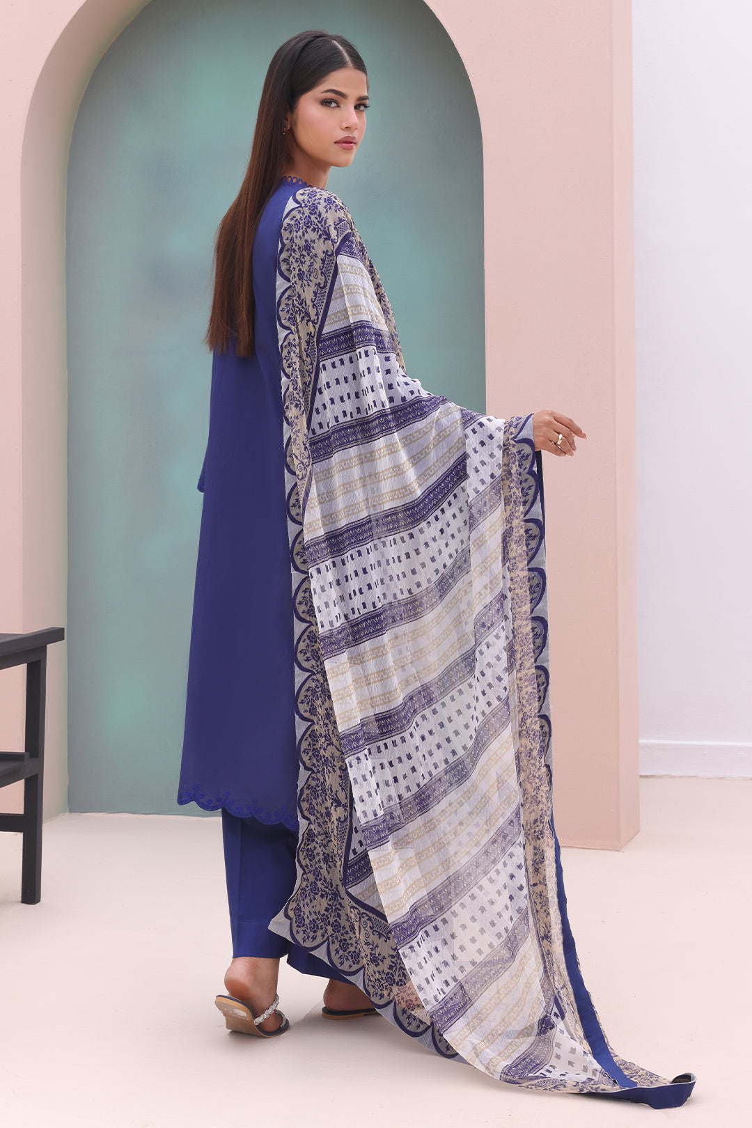 Zellbury | Unstitched 3 Piece Cambric | Embroidered Shirt Dupatta - 0604 - House Of Zarish