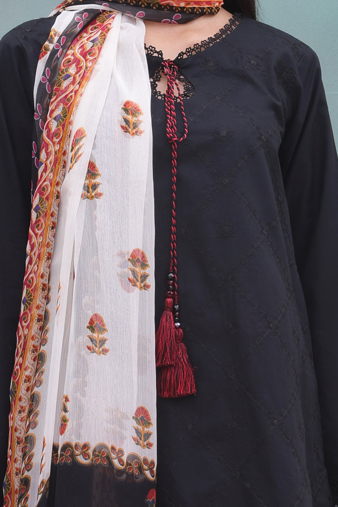 Zellbury | Unstitched 3 Piece Cambric | Embroidered Shirt Shalwar Dupatta - 0605 - House Of Zarish