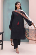 Zellbury | Unstitched 3 Piece Cambric | Embroidered Shirt Shalwar Dupatta - 0605 - Libasekhas