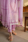 Zellbury | Unstitched 3 Piece Chikankari | Embroidered Shirt Shalwar Dupatta - 0703 - House Of Zarish