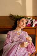 Zellbury | Unstitched 3 Piece Chikankari | Embroidered Shirt Shalwar Dupatta - 0703 - House Of Zarish