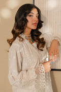 Zellbury | Unstitched 3 Piece Chikankari | Embroidered Shirt Shalwar Dupatta - 0704 - House Of Zarish