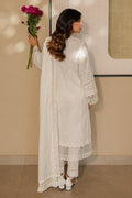 Zellbury | Unstitched 3 Piece Chikankari | Embroidered Shirt Shalwar Dupatta - 0704 - House Of Zarish