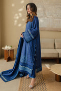 Zellbury | Unstitched 3 Piece Chikankari | Embroidered Shirt Shalwar Dupatta - 0711 - Libasekhas