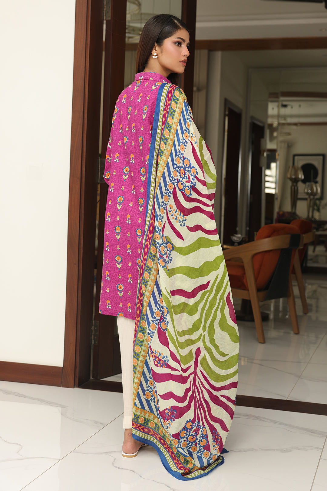 Zellbury | Unstitched 2 Piece Cambric | Shirt Dupatta - 0002 - House Of Zarish