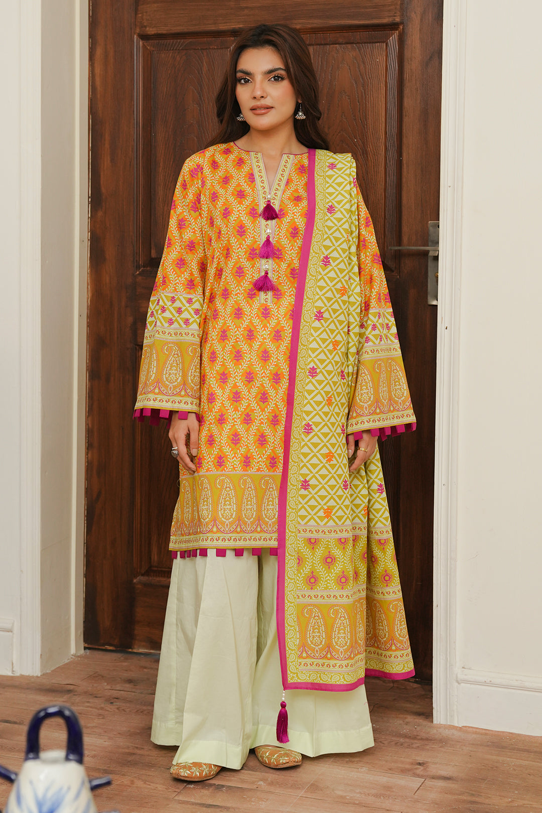 Zellbury | Unstitched 2 Piece Cambric | Shirt Dupatta - 0005 - House Of Zarish