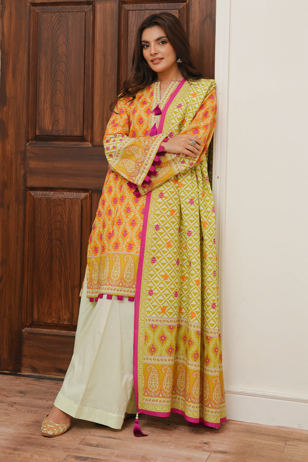 Zellbury | Unstitched 2 Piece Cambric | Shirt Dupatta - 0005 - House Of Zarish