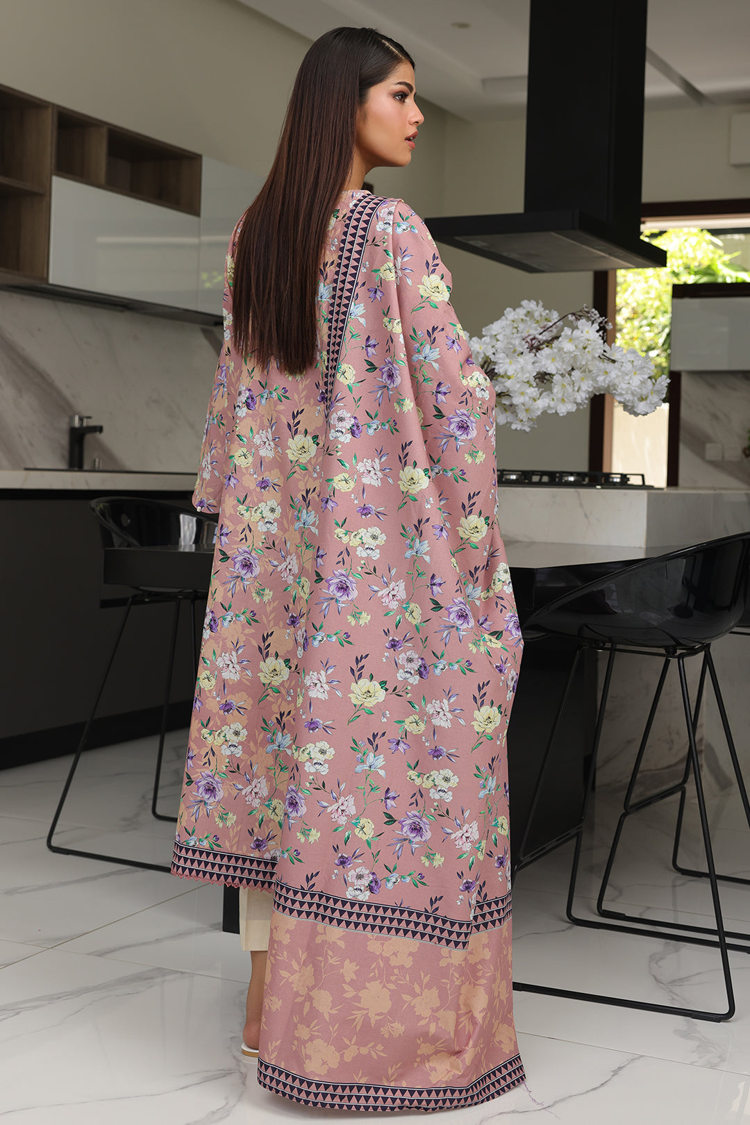 Zellbury | Unstitched 2 Piece Cambric | Shirt Dupatta - 0007 - House Of Zarish