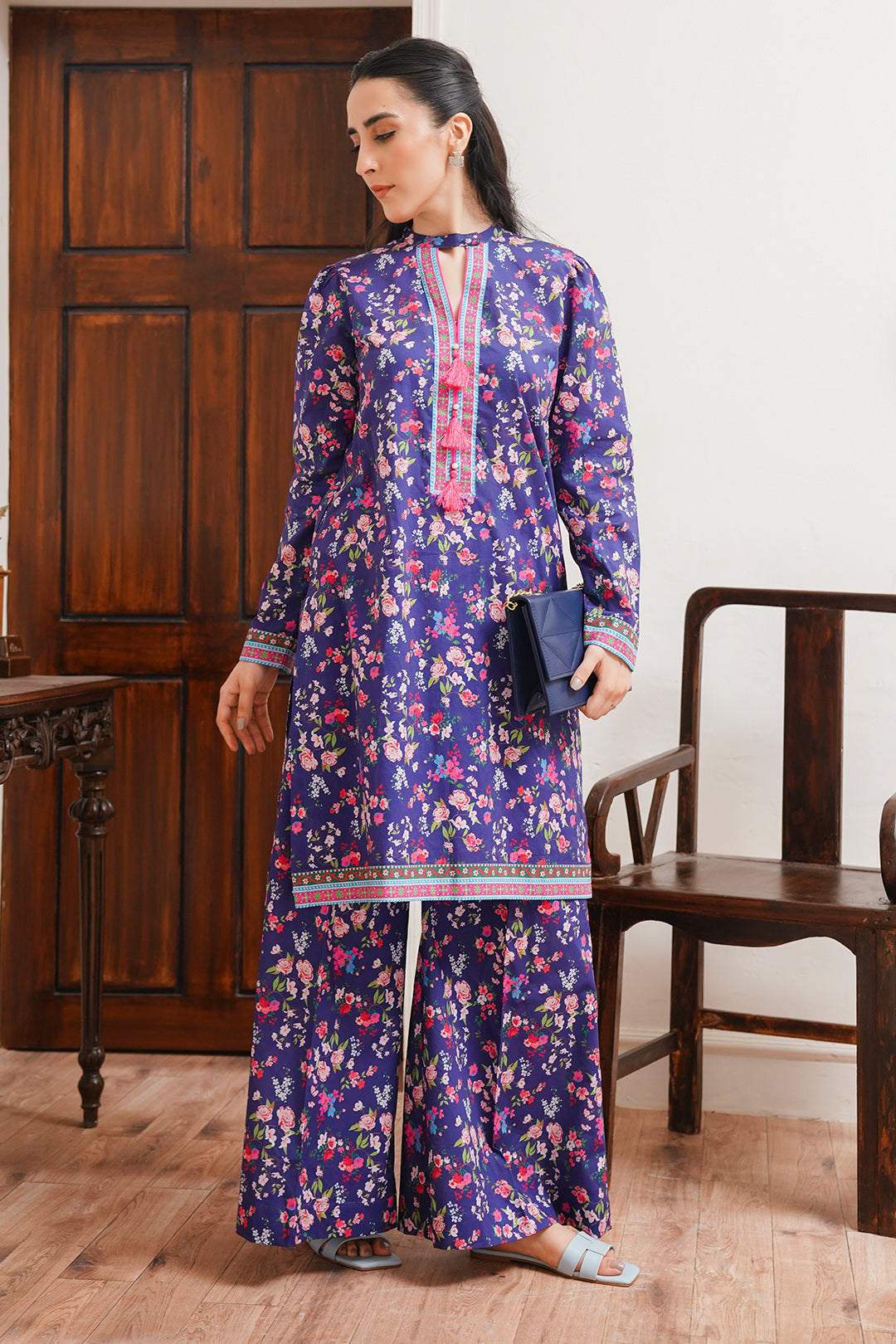 Zellbury | Unstitched 2 Piece Cambric | Shirt Shalwar - 0012 - House Of Zarish