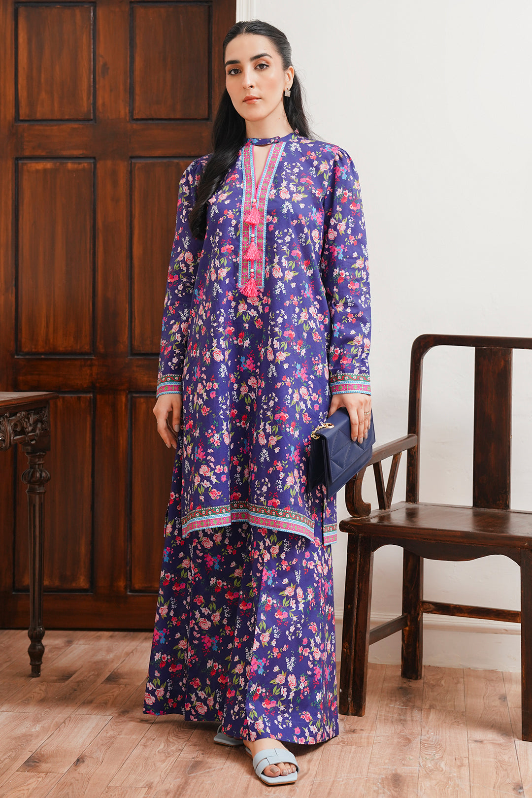 Zellbury | Unstitched 2 Piece Cambric | Shirt Shalwar - 0012 - House Of Zarish
