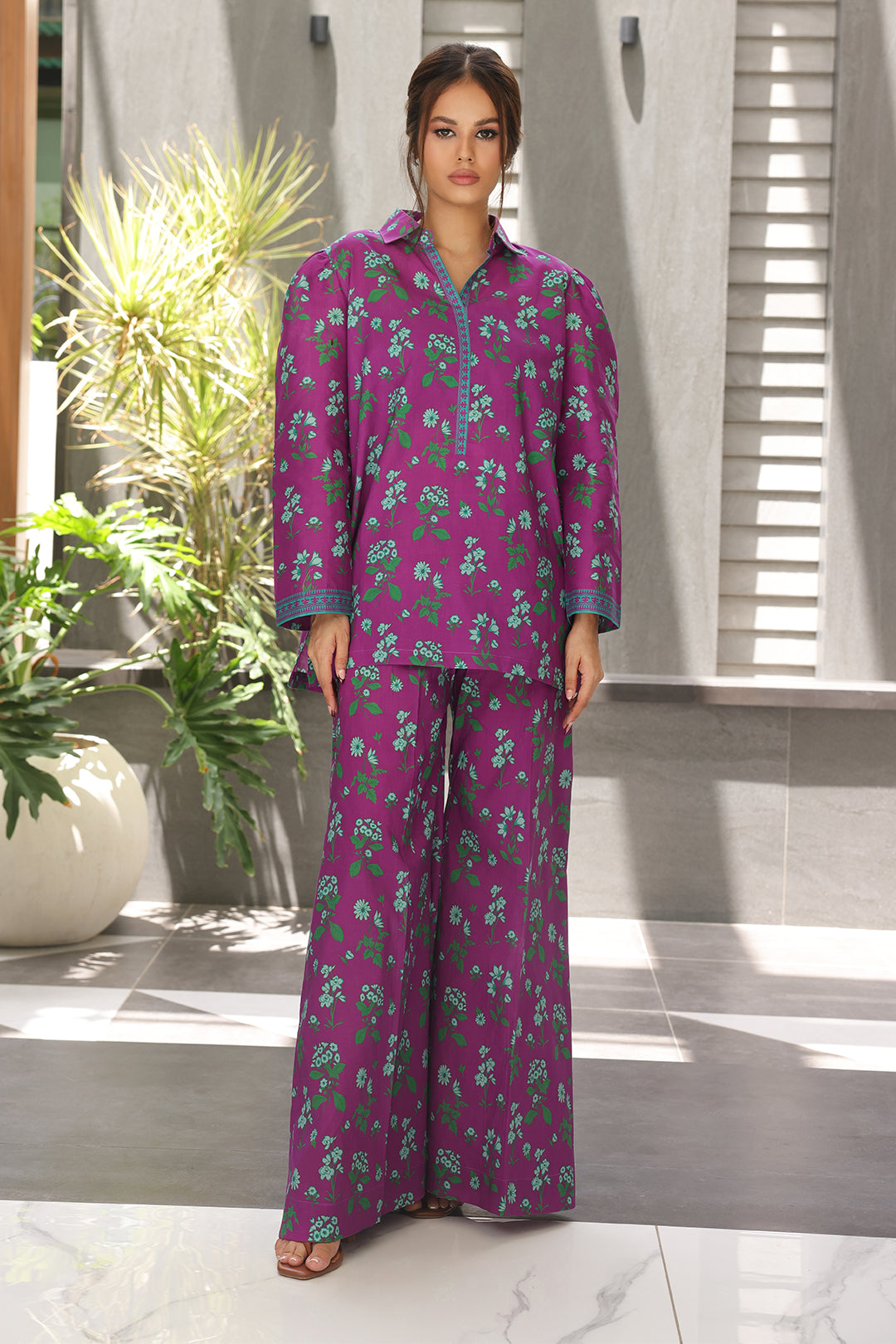 Zellbury | Unstitched 2 Piece Cambric | Shirt Shalwar - 0014 - House Of Zarish
