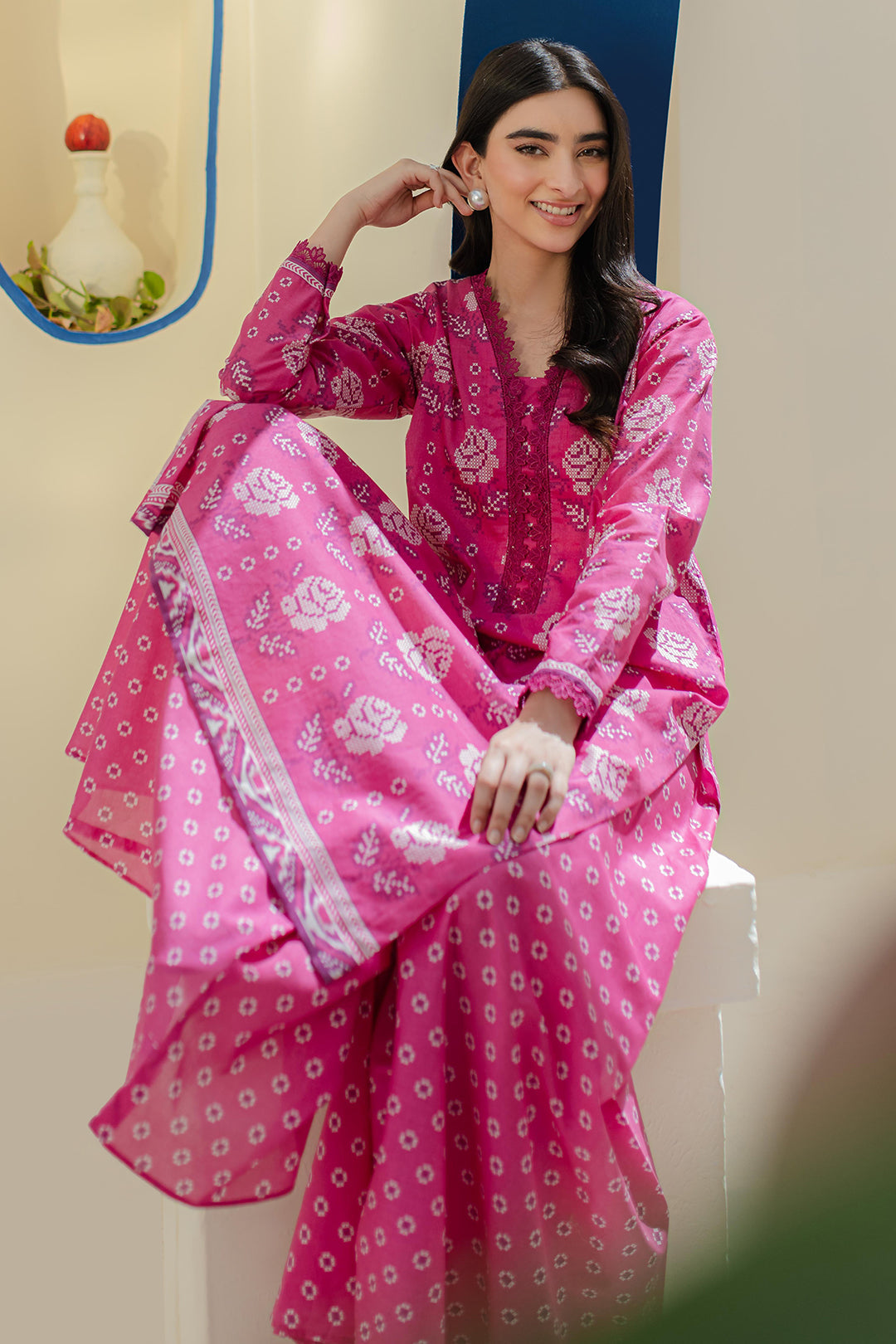 Zellbury | Unstitched 2 Piece Cambric | Shirt Shalwar - 0017 - House Of Zarish