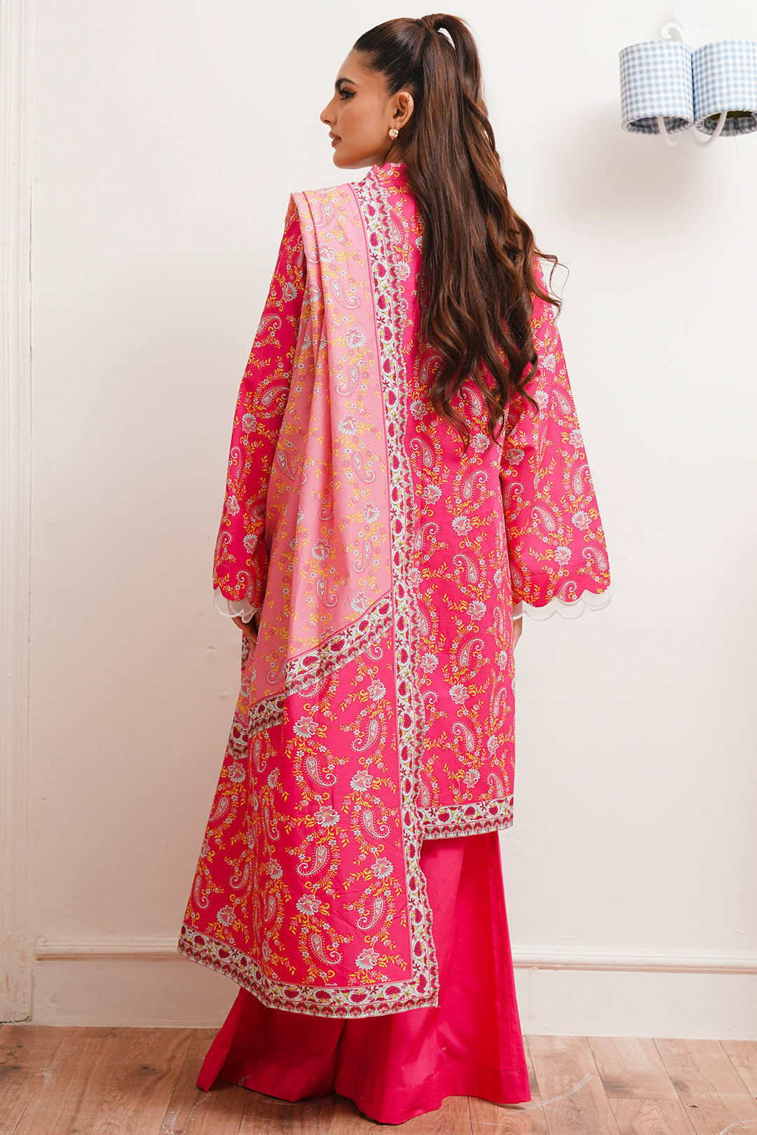 Zellbury | Unstitched 2 Piece Cambric | Shirt Dupatta - 0093 - House Of Zarish