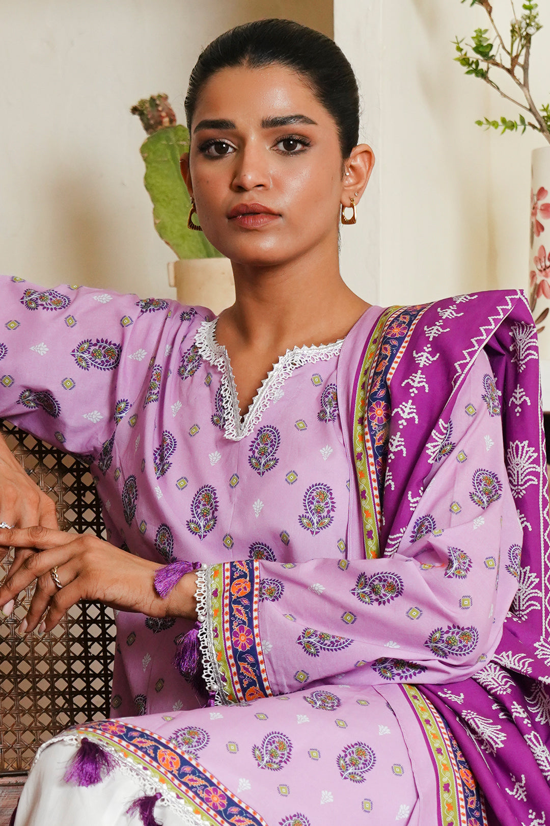Zellbury | Unstitched 2 Piece Cambric | Shirt Dupatta - 0094 - House Of Zarish