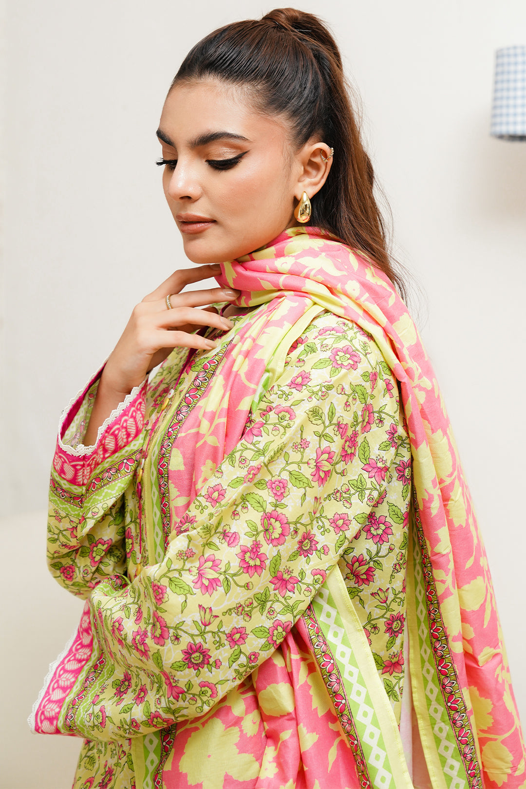 Zellbury | Unstitched 2 Piece Cambric | Shirt Dupatta - 0095 - House Of Zarish