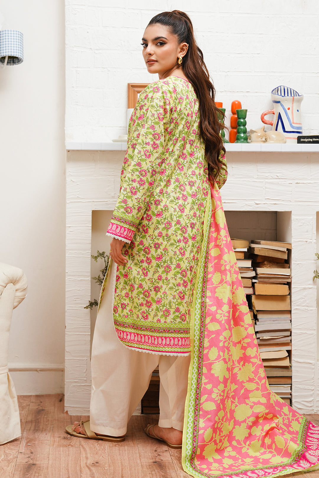 Zellbury | Unstitched 2 Piece Cambric | Shirt Dupatta - 0095 - House Of Zarish