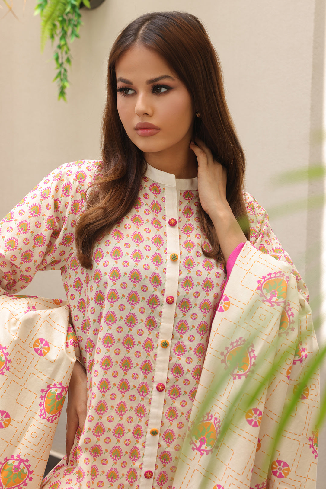 Zellbury | Unstitched 2 Piece Cambric | Shirt Dupatta - 0096 - House Of Zarish