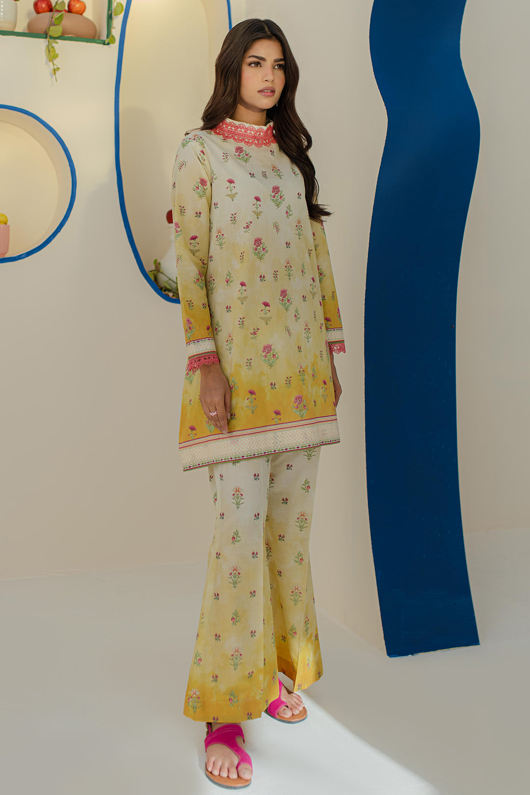 Zellbury | Unstitched 2 Piece Cambric | Shirt Shalwar - 0101 - House Of Zarish