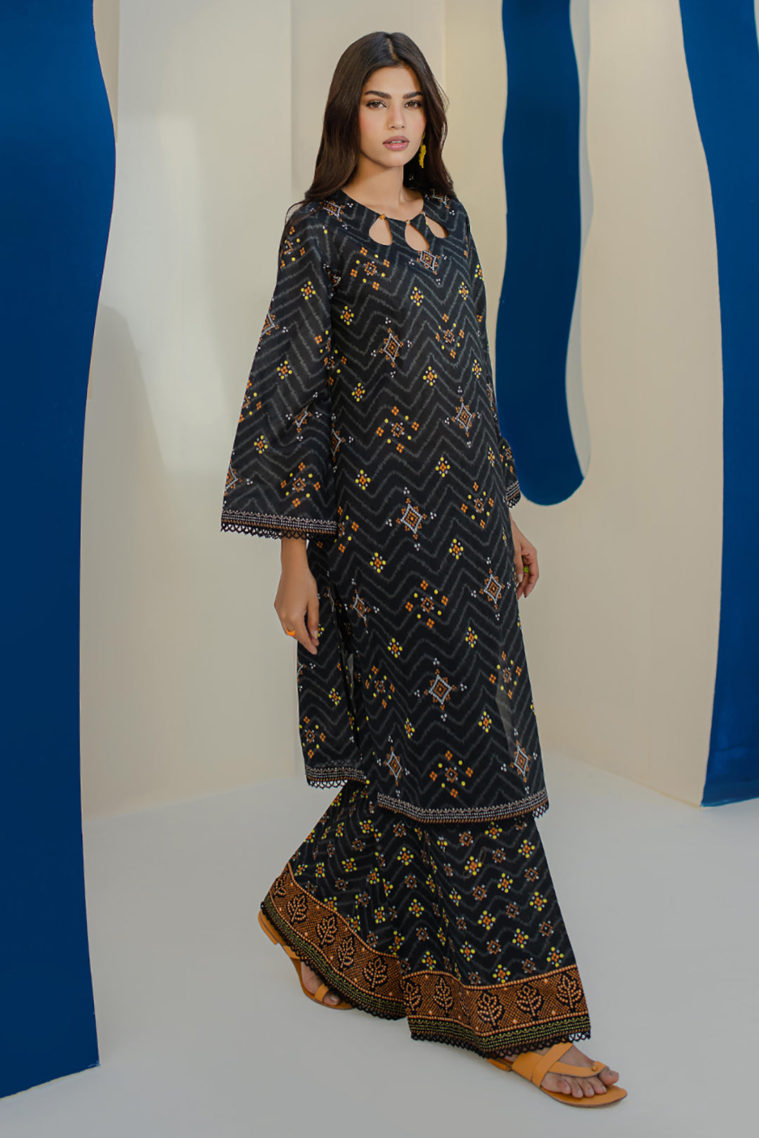 Zellbury | Unstitched 2 Piece Cambric | Shirt Shalwar - 0102 - House Of Zarish