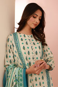 Zellbury | Unstitched 2 Piece Cambric | Shirt Dupatta - 0606 - House Of Zarish
