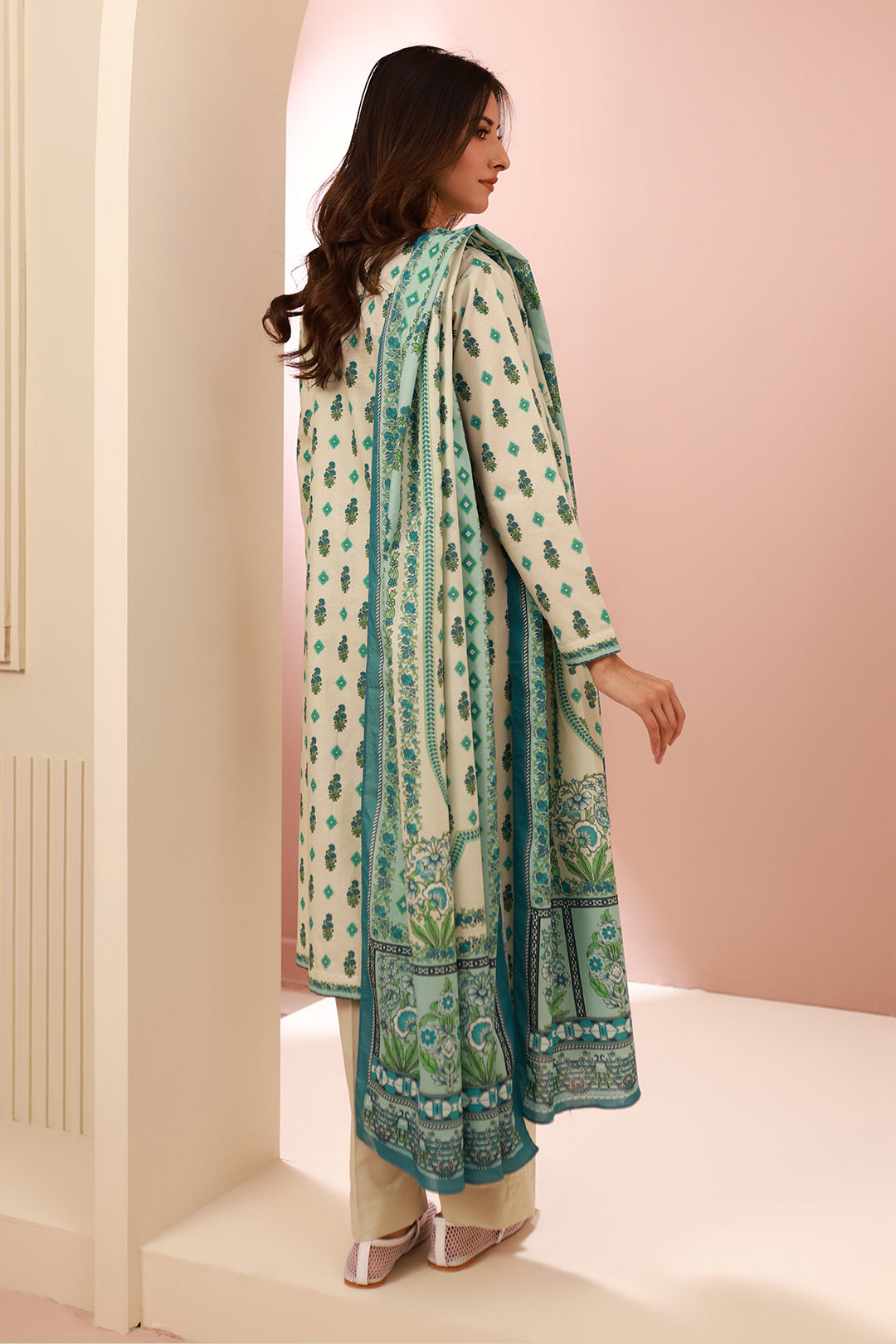 Zellbury | Unstitched 2 Piece Cambric | Shirt Dupatta - 0606 - House Of Zarish
