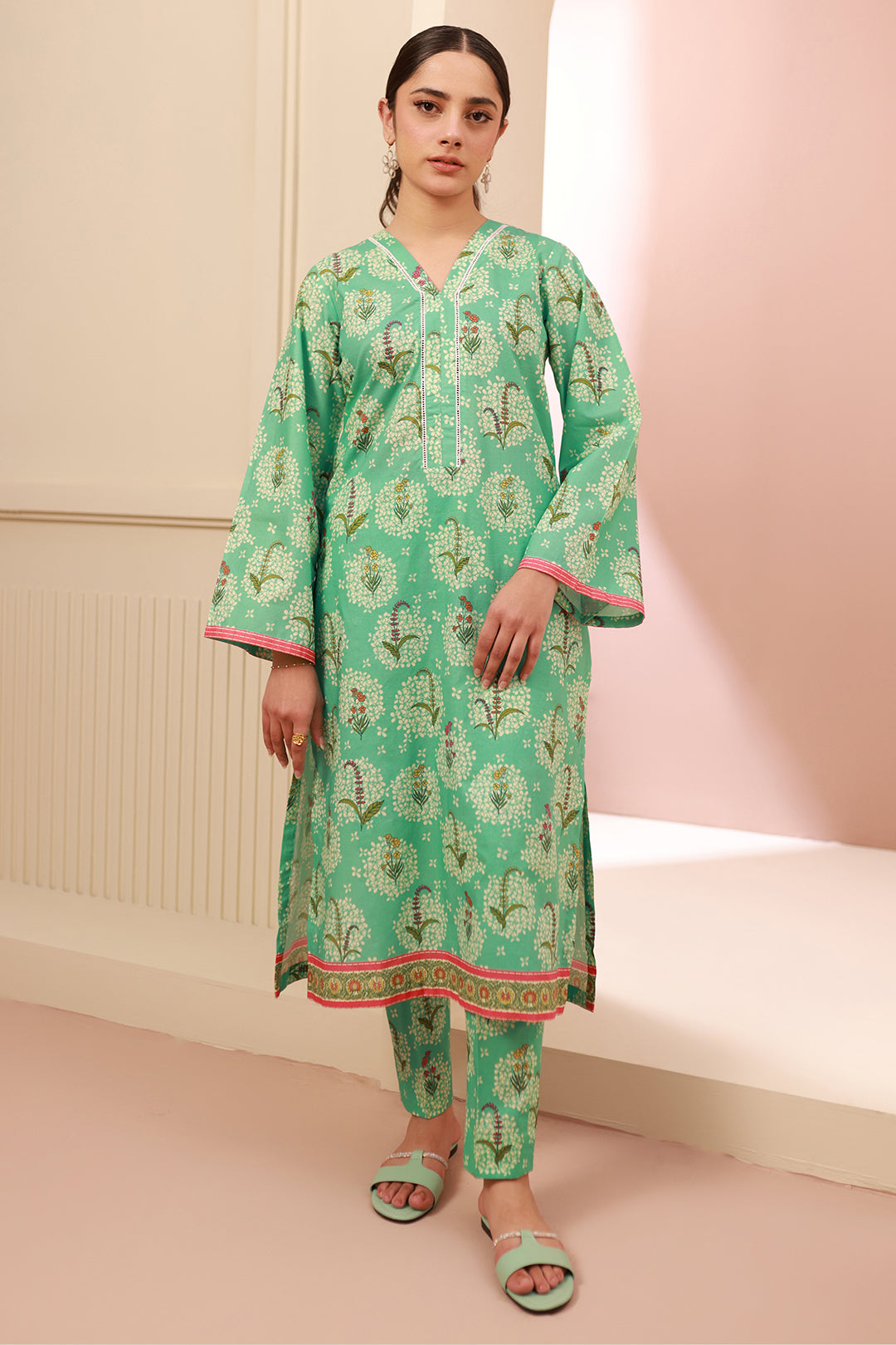Zellbury | Unstitched 2 Piece Cambric | Shirt Shalwar - 0612 - House Of Zarish