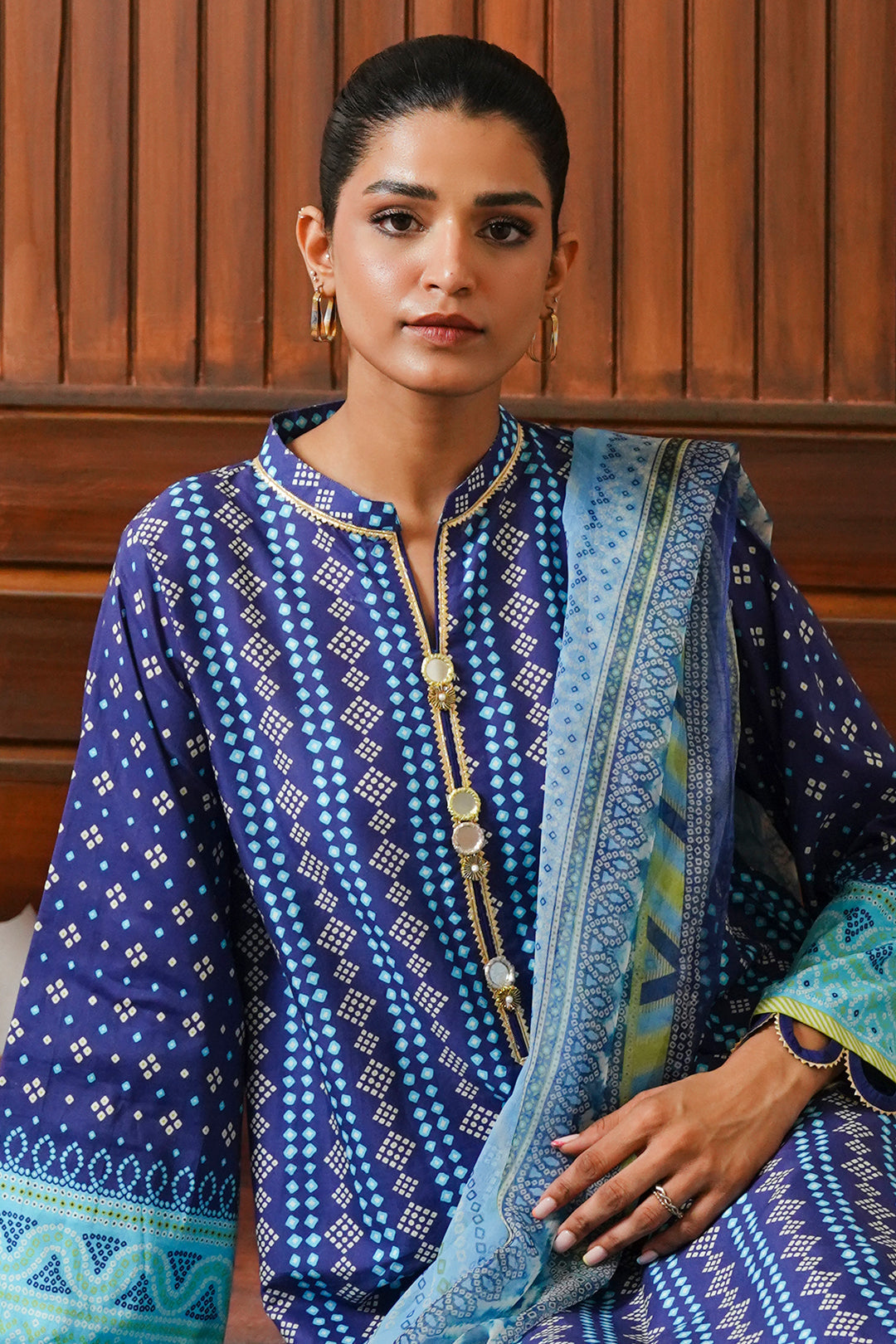 Zellbury | Unstitched 3 Piece Cambric | Shirt Shalwar Dupatta - 0031 - House Of Zarish