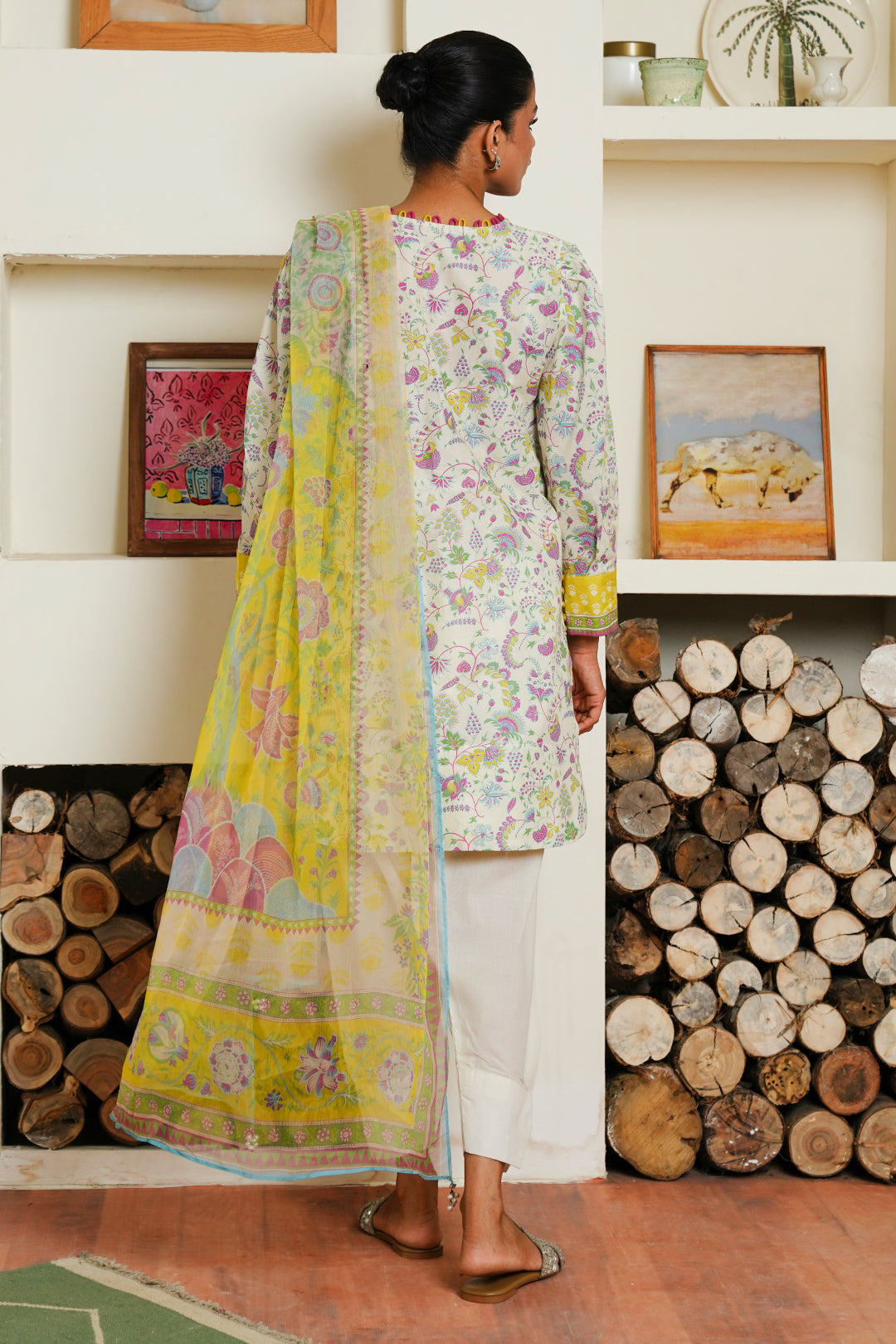 Zellbury | Unstitched 3 Piece Cambric | Shirt Shalwar Dupatta - 0032 - House Of Zarish