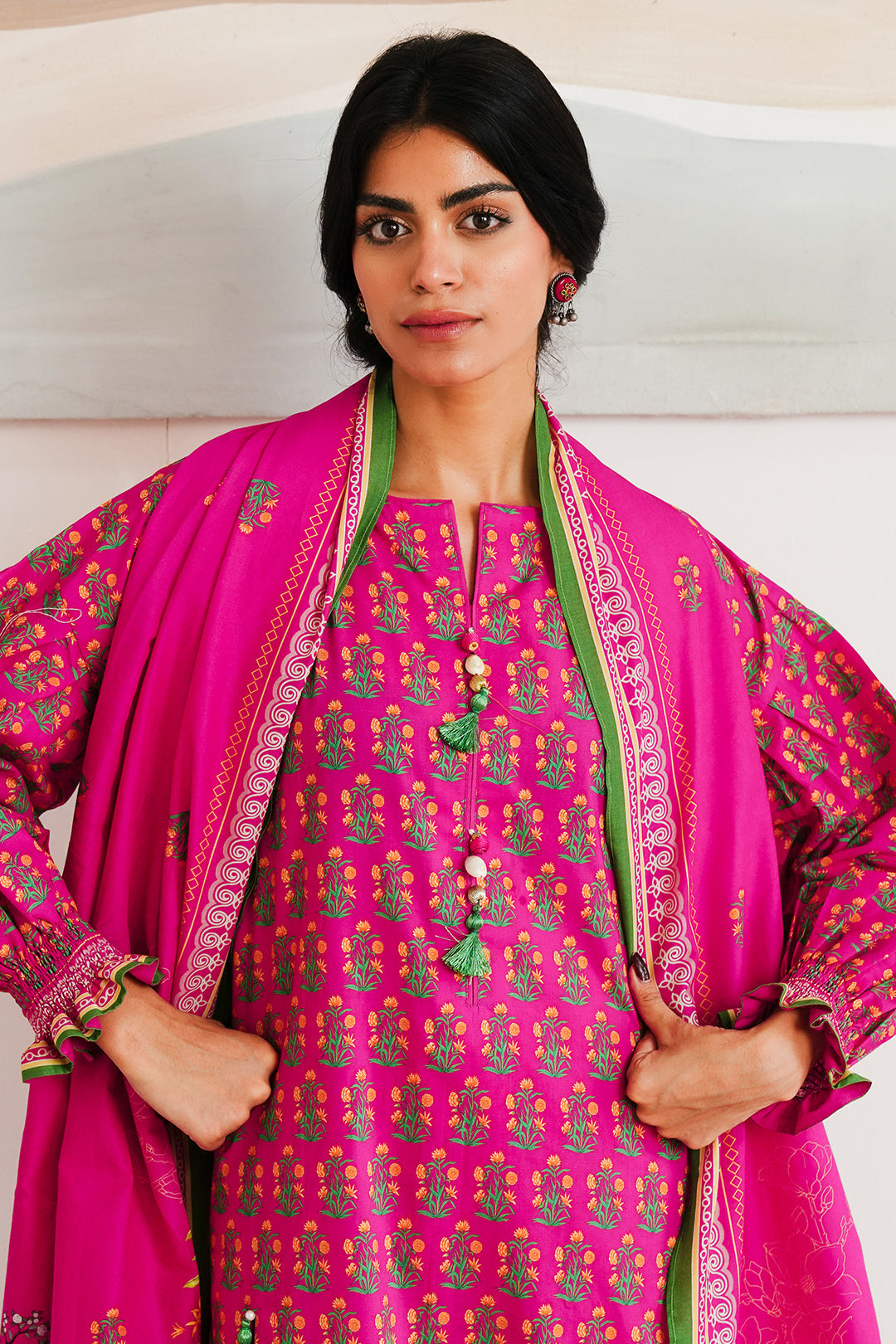 Zellbury | Unstitched 3 Piece Cambric | Shirt Shalwar Dupatta - 0037 - House Of Zarish
