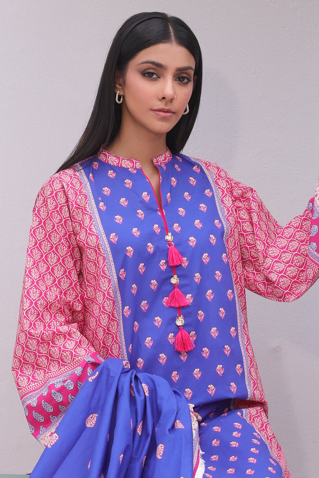 Zellbury | Unstitched 3 Piece Cambric | Shirt Shalwar Dupatta - 0038 - House Of Zarish