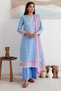 Zellbury | Unstitched 3 Piece Cambric | Shirt Shalwar Dupatta - 0039 - House Of Zarish