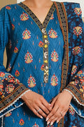 Zellbury | Unstitched 3 Piece Cambric | Shirt Shalwar Dupatta - 0042 - House Of Zarish