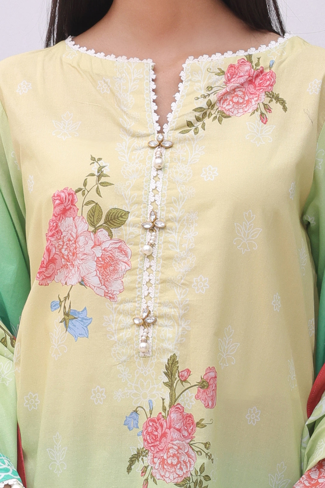 Zellbury | Unstitched 3 Piece Cambric | Shirt Shalwar Dupatta - 0043 - House Of Zarish