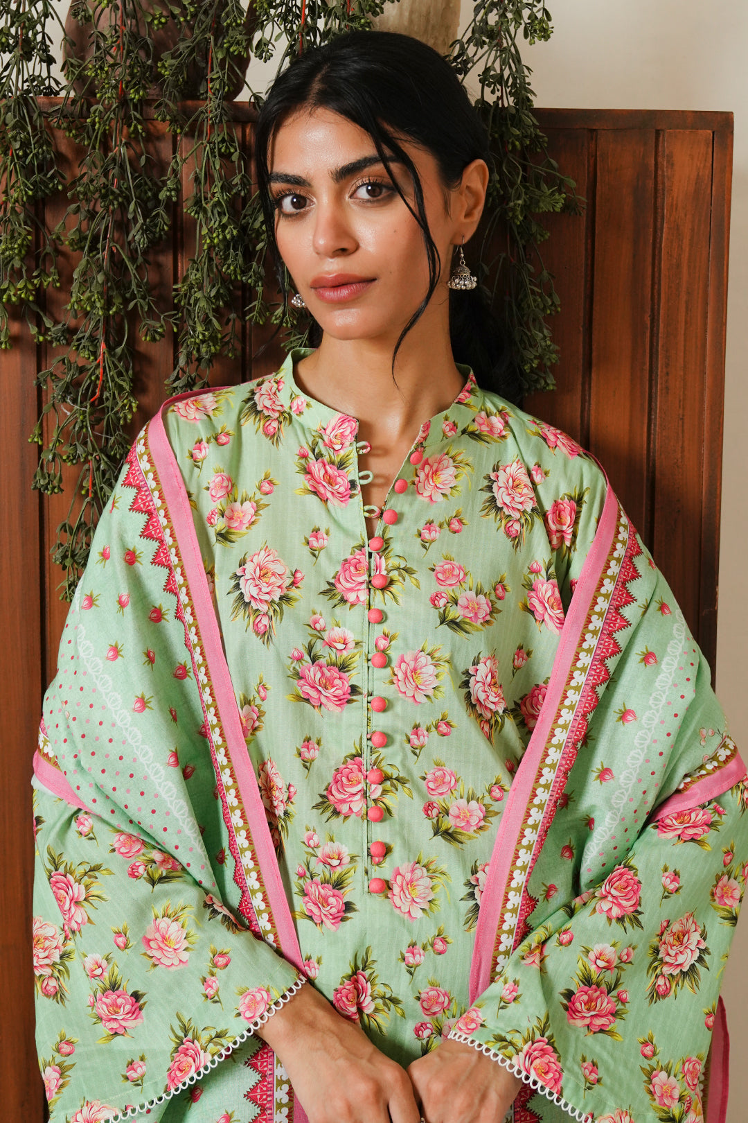 Zellbury | Unstitched 3 Piece Cambric | Shirt Shalwar Dupatta - 0048 - Libasekhas