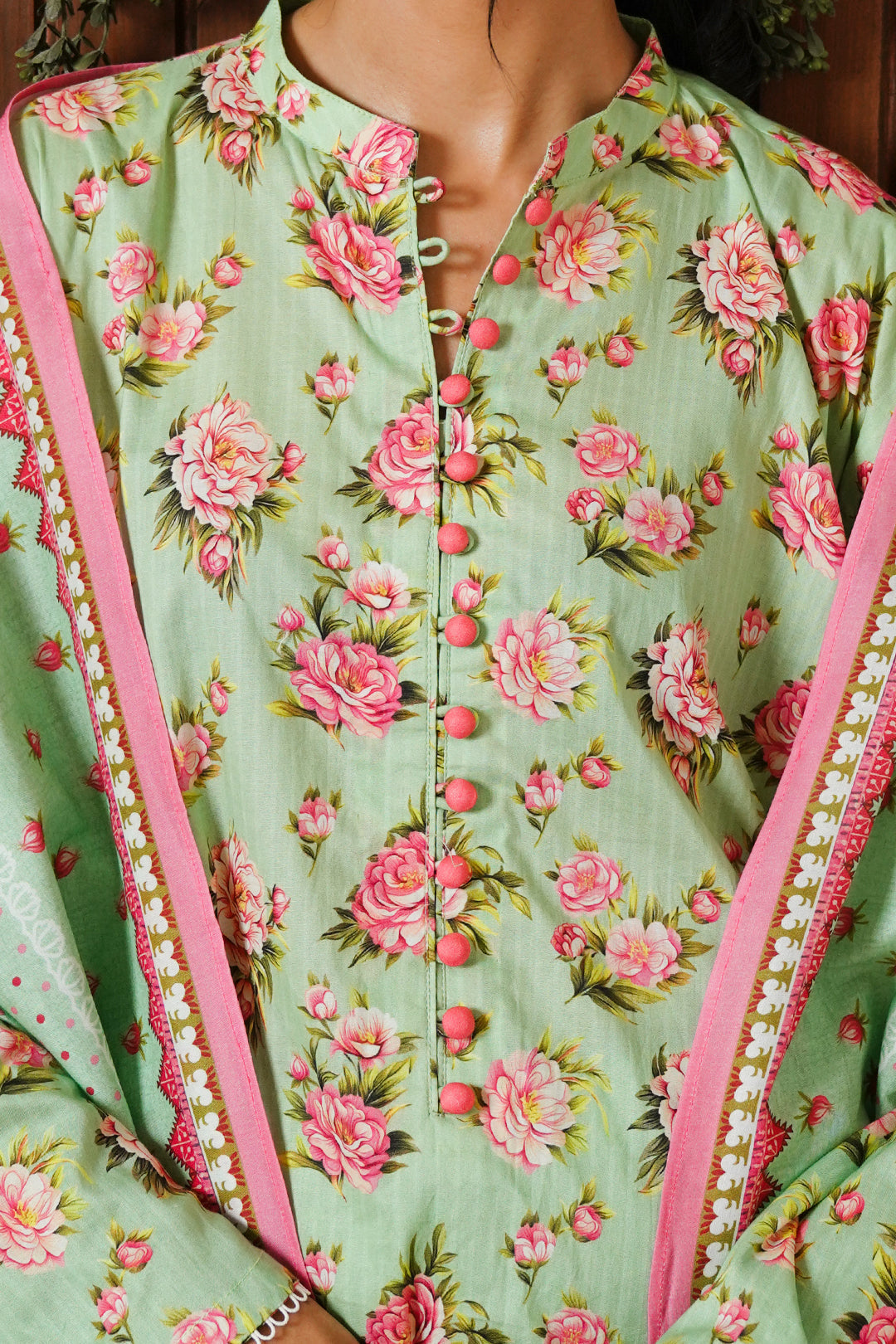 Zellbury | Unstitched 3 Piece Cambric | Shirt Shalwar Dupatta - 0048 - House Of Zarish