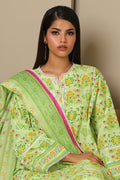 Zellbury | Unstitched 3 Piece Cambric | Shirt Shalwar Dupatta - 0115 - House Of Zarish