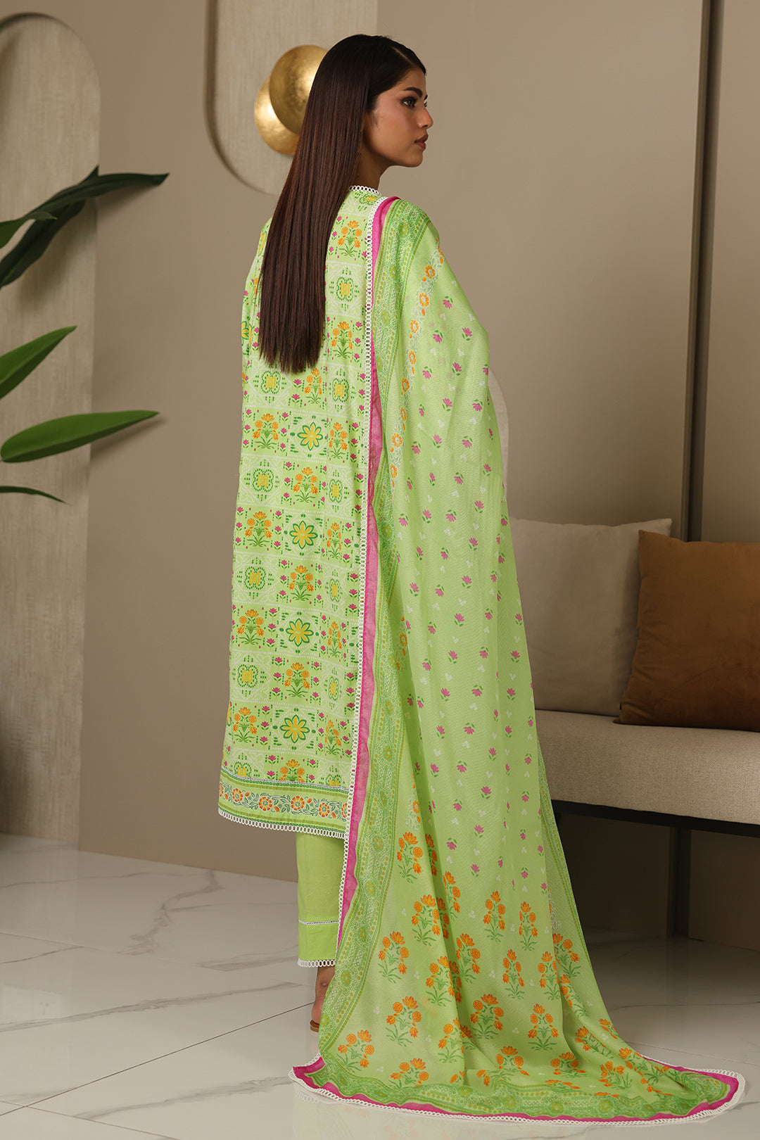 Zellbury | Unstitched 3 Piece Cambric | Shirt Shalwar Dupatta - 0115 - House Of Zarish