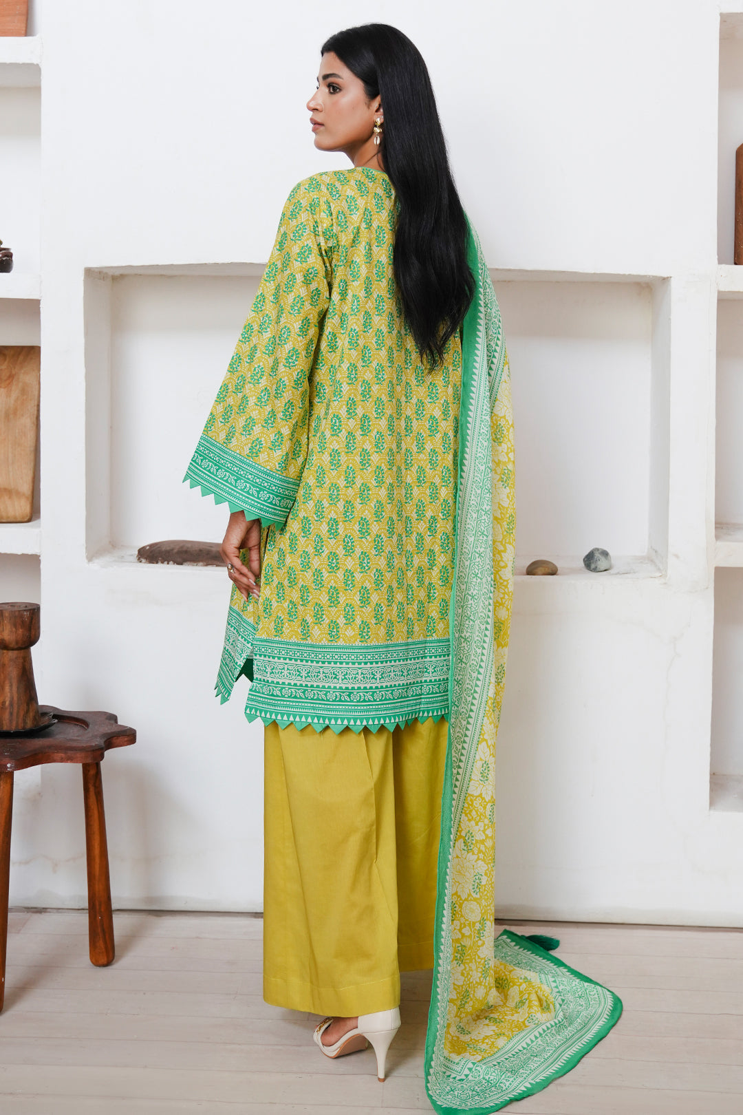 Zellbury | Unstitched 3 Piece Cambric | Shirt Shalwar Dupatta - 0117 - House Of Zarish