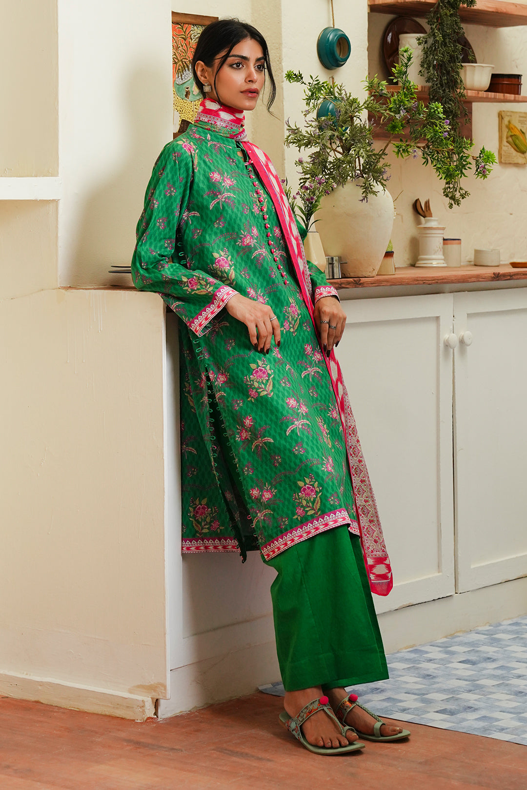 Zellbury | Unstitched 3 Piece Cambric | Shirt Shalwar Dupatta - 0118 - House Of Zarish