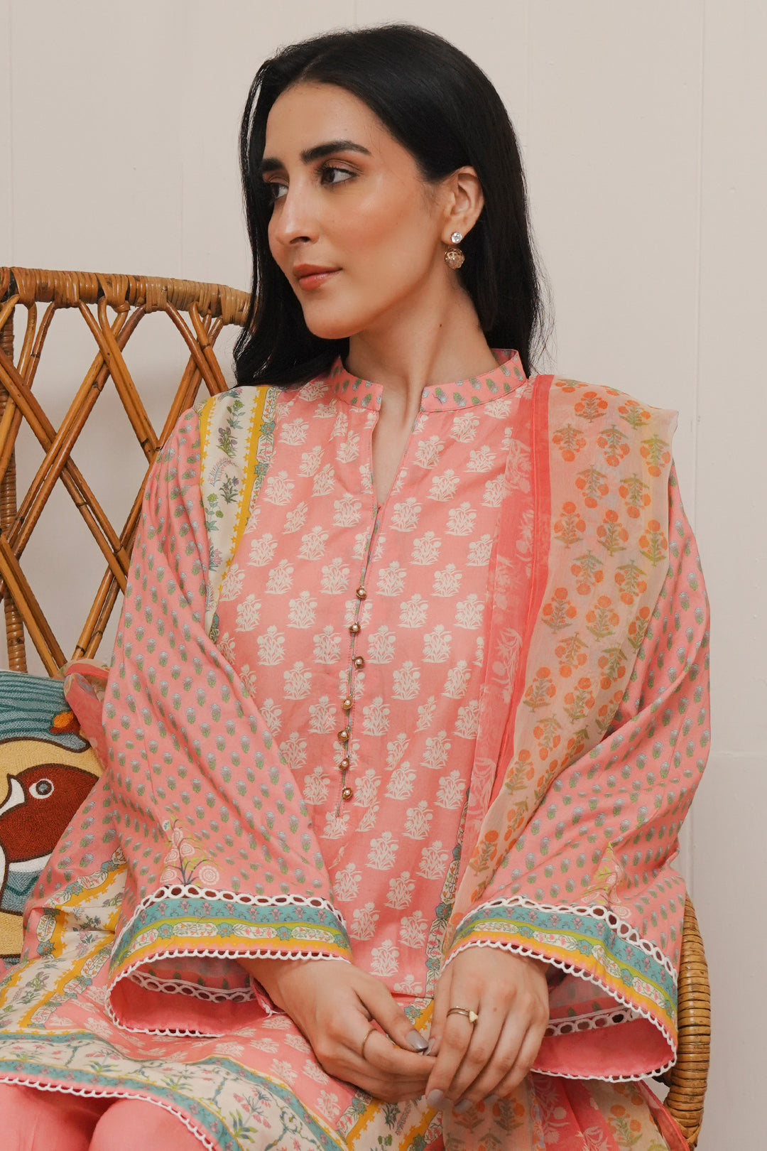 Zellbury | Unstitched 3 Piece Cambric | Shirt Shalwar Dupatta - 0119 - House Of Zarish