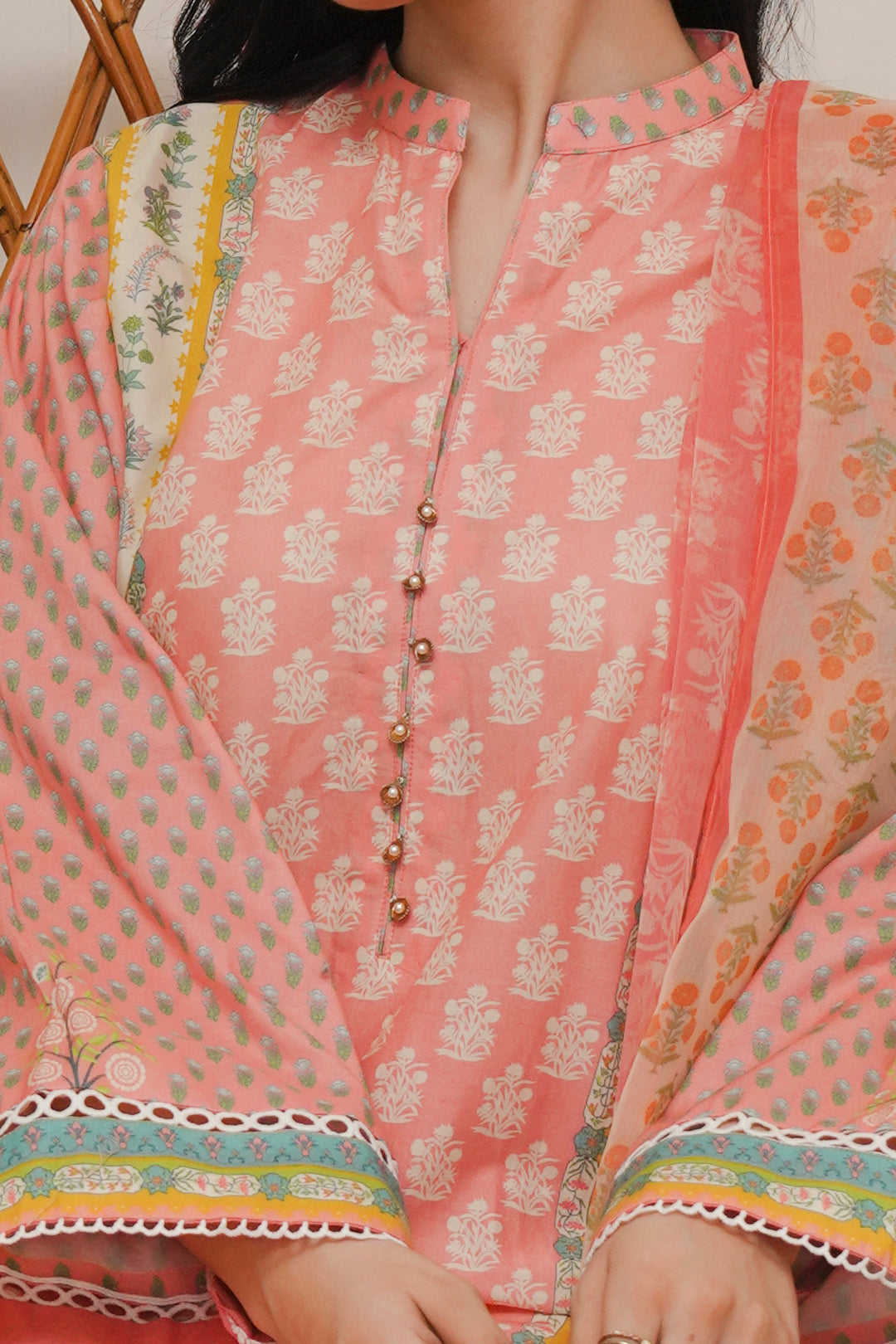Zellbury | Unstitched 3 Piece Cambric | Shirt Shalwar Dupatta - 0119 - House Of Zarish