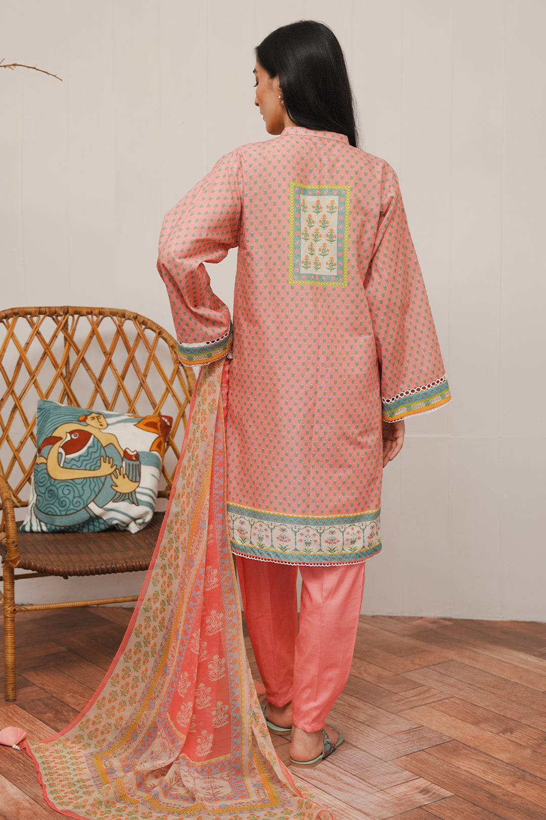 Zellbury | Unstitched 3 Piece Cambric | Shirt Shalwar Dupatta - 0119 - House Of Zarish