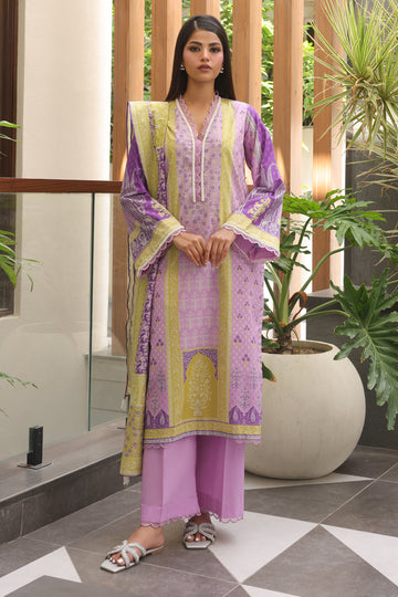 Zellbury | Unstitched 3 Piece Cambric | Shirt Shalwar Dupatta - 0125 - House Of Zarish