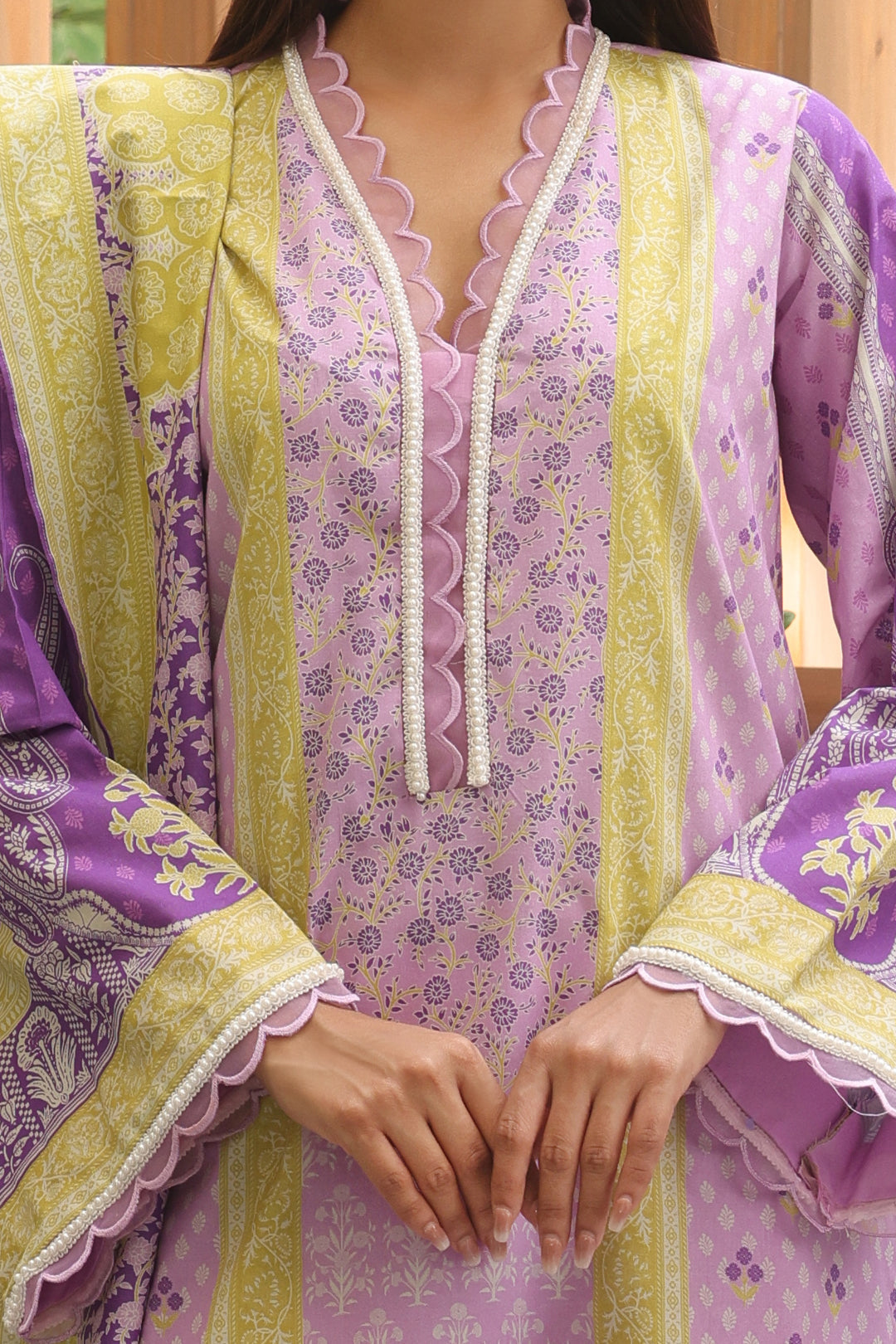 Zellbury | Unstitched 3 Piece Cambric | Shirt Shalwar Dupatta - 0125 - House Of Zarish