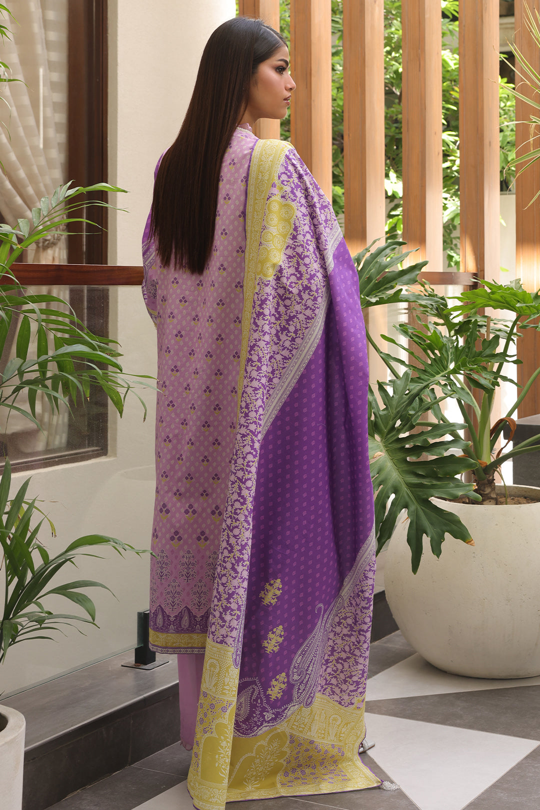 Zellbury | Unstitched 3 Piece Cambric | Shirt Shalwar Dupatta - 0125 - House Of Zarish