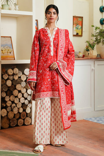 Zellbury | Unstitched 3 Piece Cambric | Shirt Shalwar Dupatta - 0139 - Libasekhas