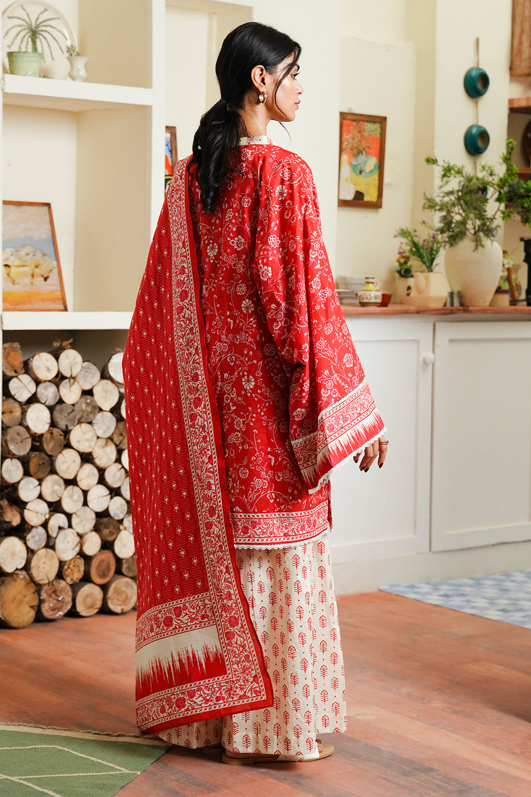 Zellbury | Unstitched 3 Piece Cambric | Shirt Shalwar Dupatta - 0139 - House Of Zarish