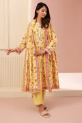 Zellbury | Unstitched 3 Piece Cambric | Shirt Shalwar Dupatta - 0627 - House Of Zarish