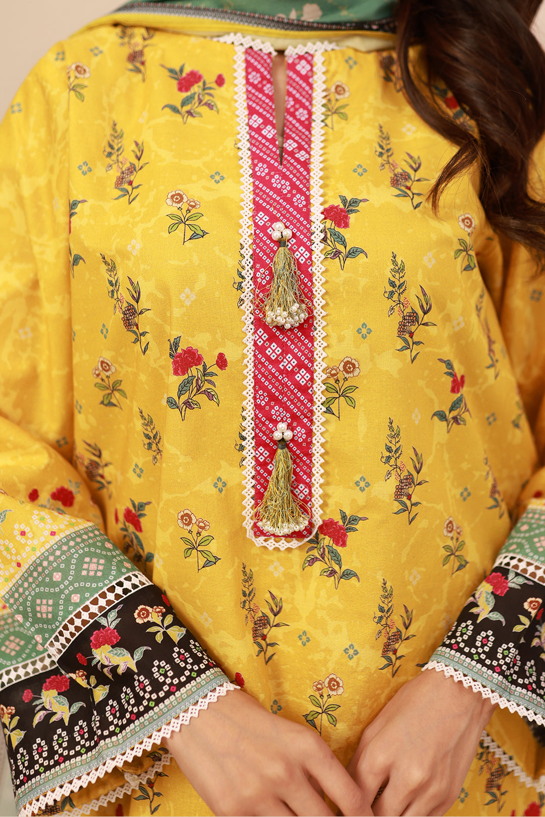 Zellbury | Unstitched 3 Piece Cambric | Shirt Shalwar Dupatta - 0631 - House Of Zarish